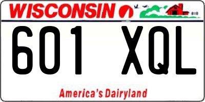 WI license plate 601XQL