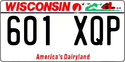 WI license plate 601XQP
