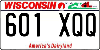 WI license plate 601XQQ