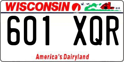 WI license plate 601XQR