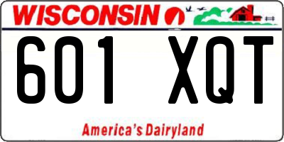 WI license plate 601XQT