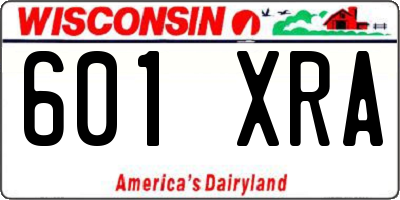 WI license plate 601XRA