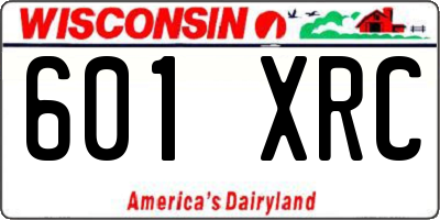 WI license plate 601XRC