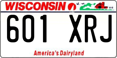 WI license plate 601XRJ