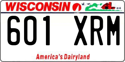 WI license plate 601XRM