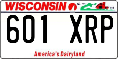 WI license plate 601XRP