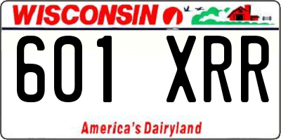 WI license plate 601XRR