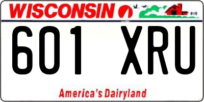 WI license plate 601XRU