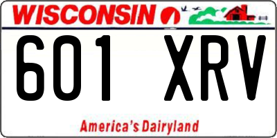 WI license plate 601XRV