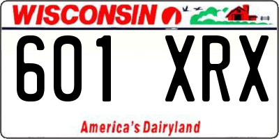 WI license plate 601XRX