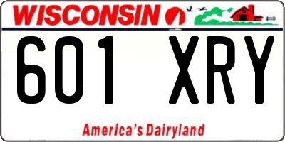 WI license plate 601XRY