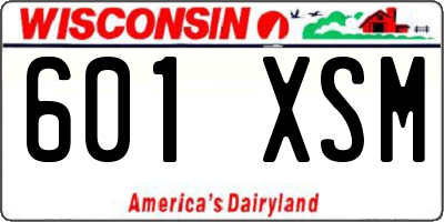 WI license plate 601XSM