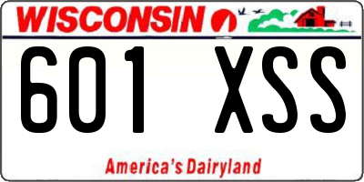 WI license plate 601XSS