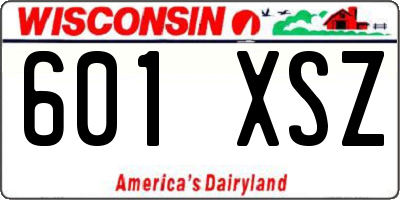 WI license plate 601XSZ