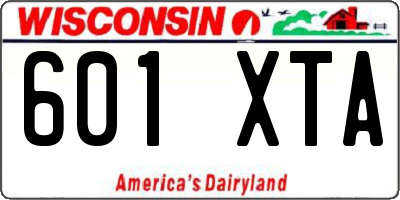 WI license plate 601XTA
