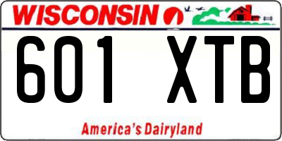 WI license plate 601XTB