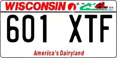 WI license plate 601XTF