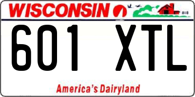 WI license plate 601XTL