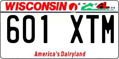 WI license plate 601XTM