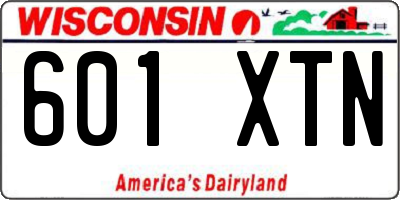 WI license plate 601XTN