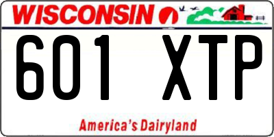 WI license plate 601XTP