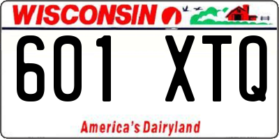 WI license plate 601XTQ