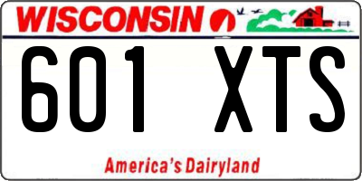 WI license plate 601XTS