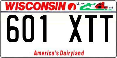 WI license plate 601XTT