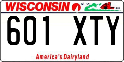 WI license plate 601XTY