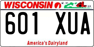 WI license plate 601XUA
