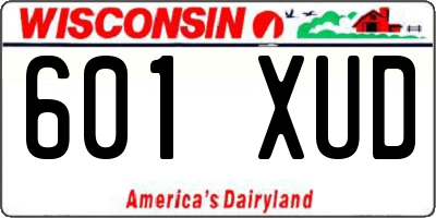 WI license plate 601XUD
