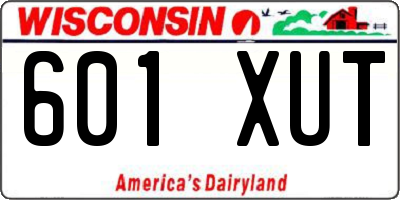 WI license plate 601XUT
