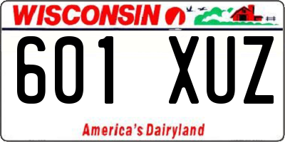 WI license plate 601XUZ