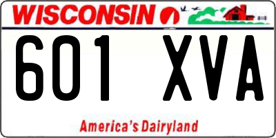 WI license plate 601XVA