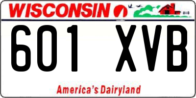 WI license plate 601XVB