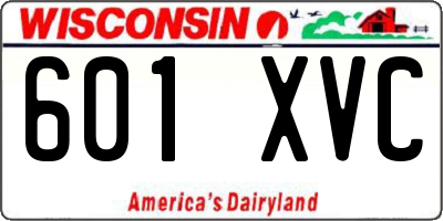 WI license plate 601XVC