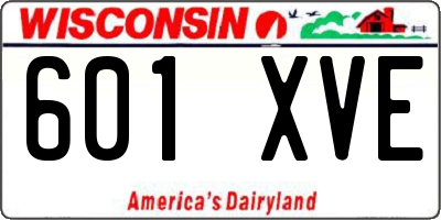 WI license plate 601XVE