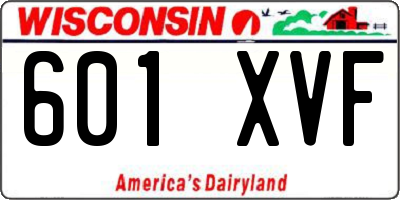 WI license plate 601XVF