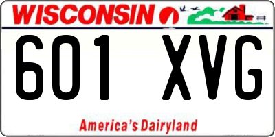 WI license plate 601XVG