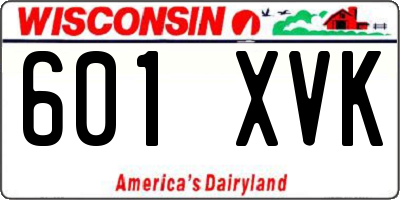 WI license plate 601XVK