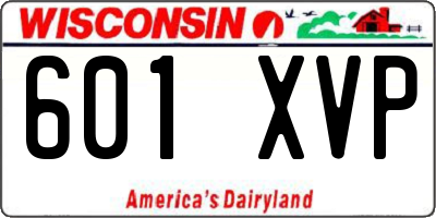 WI license plate 601XVP