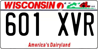 WI license plate 601XVR