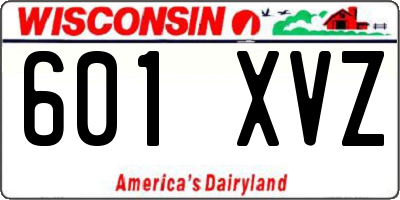 WI license plate 601XVZ