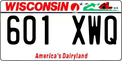 WI license plate 601XWQ