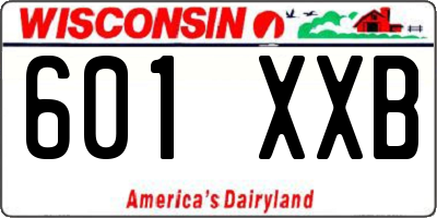 WI license plate 601XXB