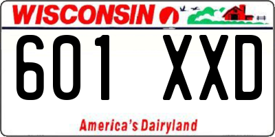 WI license plate 601XXD