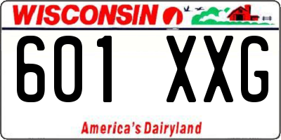 WI license plate 601XXG