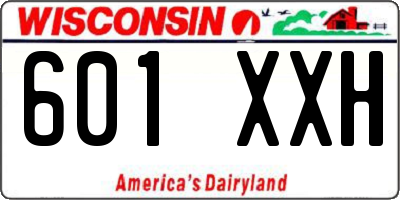 WI license plate 601XXH