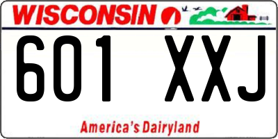 WI license plate 601XXJ