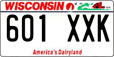 WI license plate 601XXK